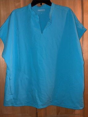 Mandala Mandarin Dolman top in Turquoise